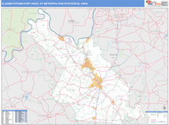 Elizabethtown-Fort Knox Metro Area Digital Map Basic Style